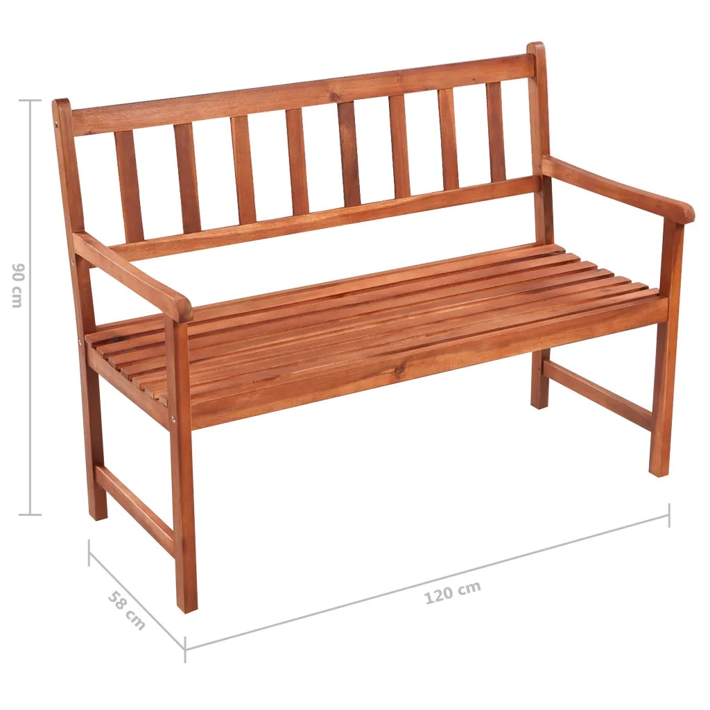 Panca da Giardino con Cuscino 120 cm in Massello di Acacia 3063786