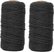 Fil di juta naturale 2mm per giardinaggio, regalo per decorazione interna, artigianato 100m nero