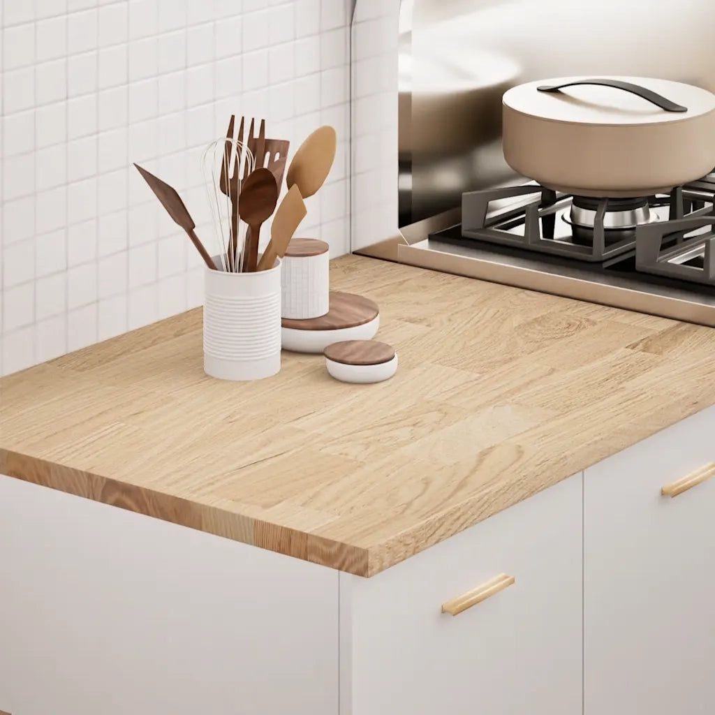 Piano di Lavoro Cucina 80x63,5x2,7 cm Legno Massello Rovere 4008997