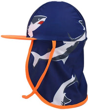 Cappello solare per bambini - Cappello solare per bambini per esterno - Cappello solare per bambini da 1 a 10 anni - Con cinturino di visiera regolabile - Protegge il viso e il collo - Adatto per giocare al mare, nuotare, viaggiare
