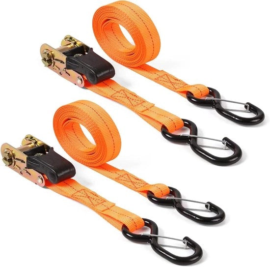 Cinturoni di trazione 2-pack - Ratel pesante 3M lungo e 25 mm largo con chiusura rapida per cinturoni di trazione per carichi logistici per apparecchiature mobili motori.