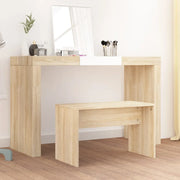 Sgabello da Toeletta Rovere Sonoma 70x35x45cm Legno Multistrato cod mxl 49038