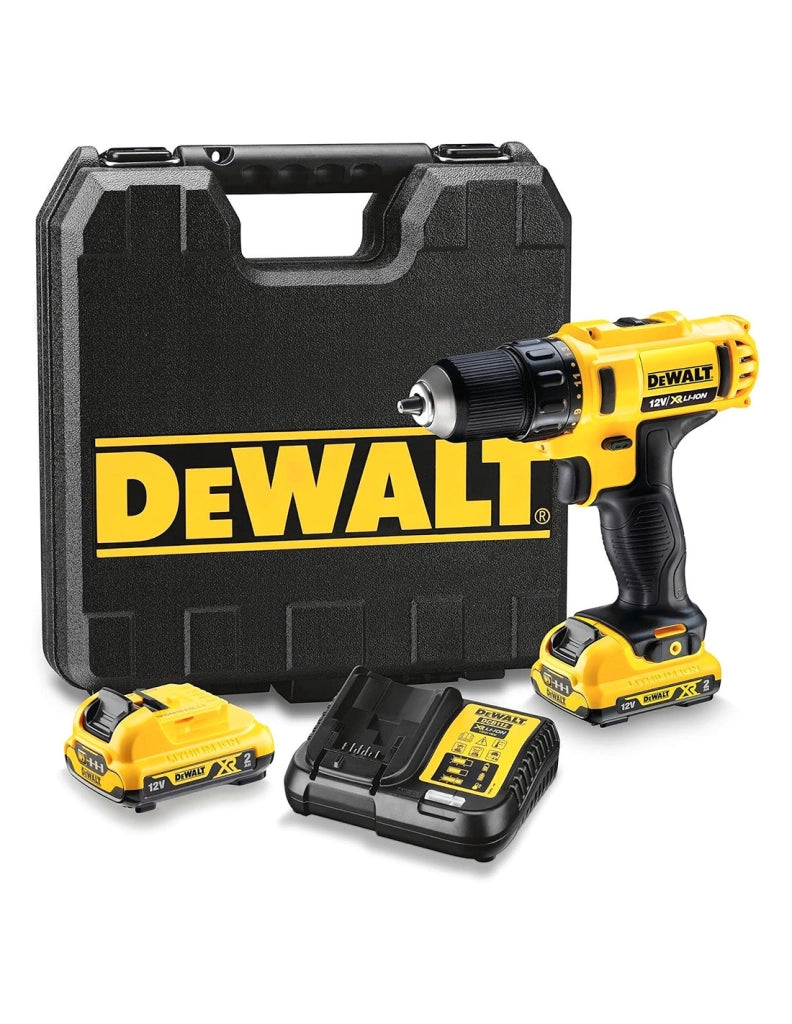 Trapano a Percussione DeWALT DCD710D2T (2 x 2,0 Ah + DCB107 + valigetta per il trasporto)