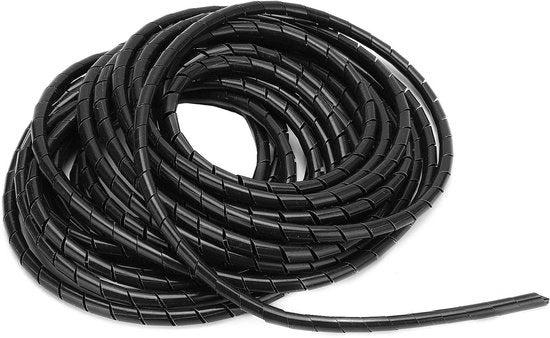 Cavo spirale da 10 metri - Rivestimento morbido - Gestione cavi/Flessibile - Senza avvallamenti/Isolante - Materiali di alta qualità - Facile da fissare - Protezione cavo