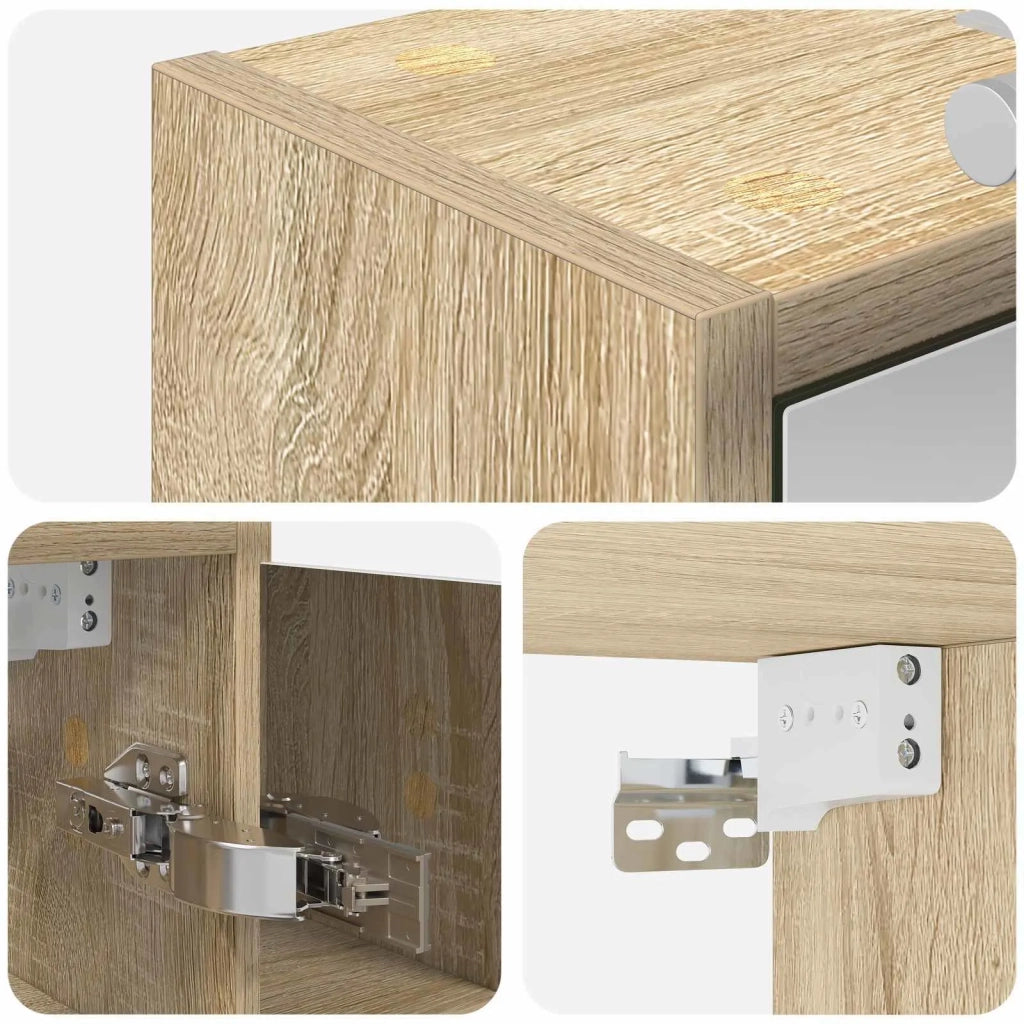 Mobiletto per specchio da bagno Rovere Sonoma