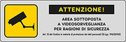 Etichetta Segnaletica Area Sottoposta a Videosorveglianza Telecamer