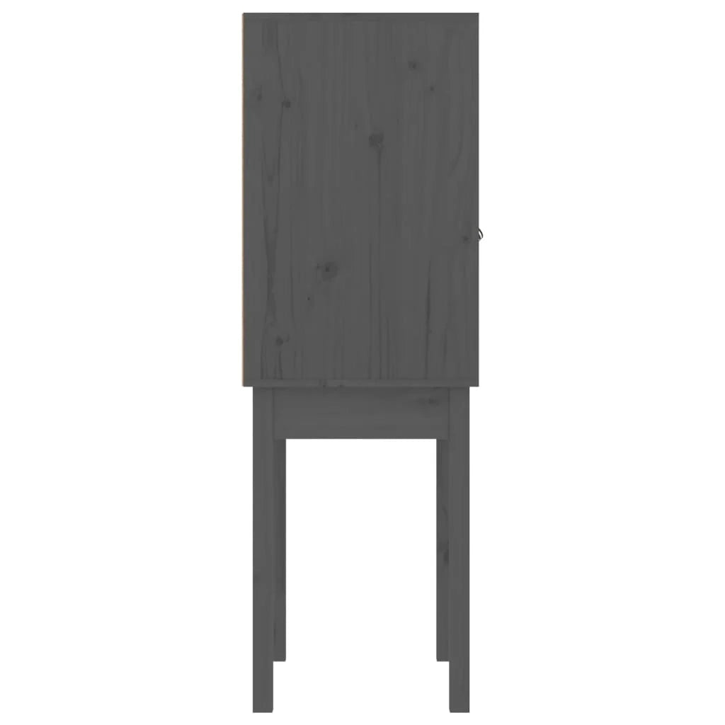 Buffet credenza cassettiera armadio mobile contenitore organizer cucina soggiorno salotto alto 60 x 40 x 120 cm legno di pino massiccio grigio 02_0034228