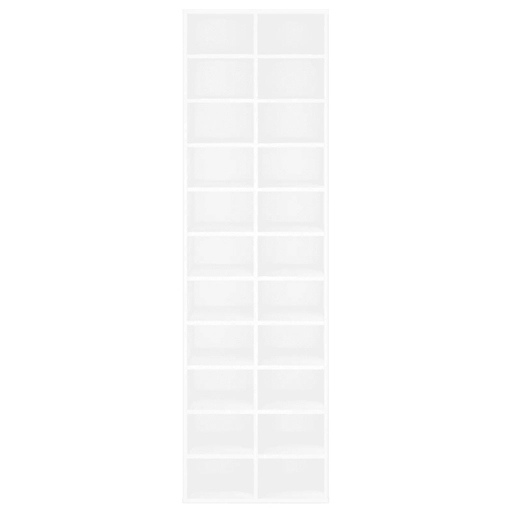 Scarpiera Bianca 54x34x183 cm in Legno Multistrato 800369