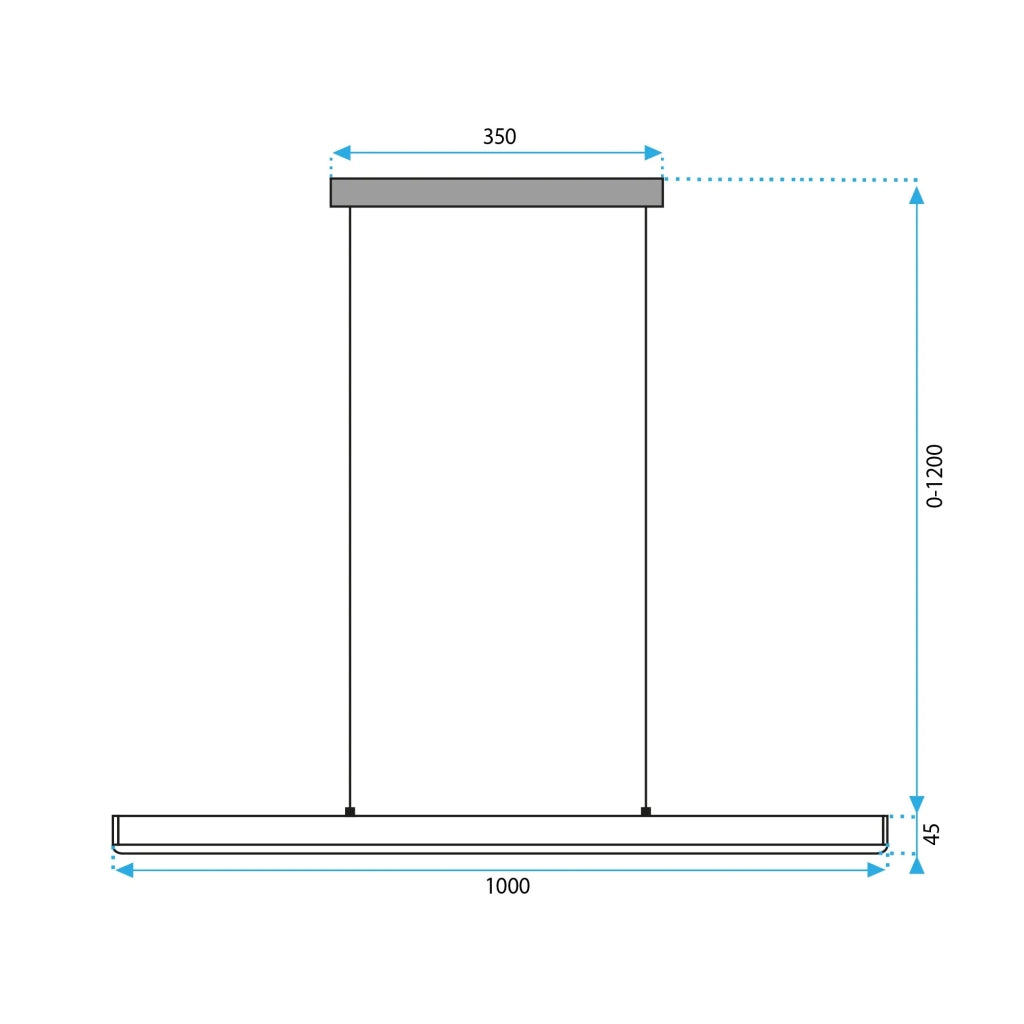 Lampada Led Led App1448-cp Black 100cm