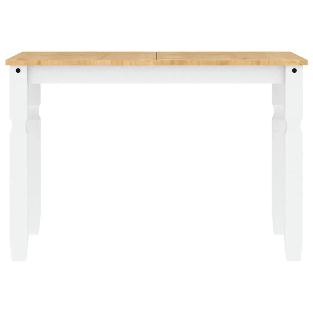 Set da Pranzo 5 pz PANAMA Bianco in Legno Massello di Pino 3345199