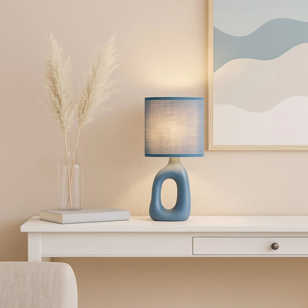 Lampada da tavolo Sylira 1xE14 blu ceramica Rabalux