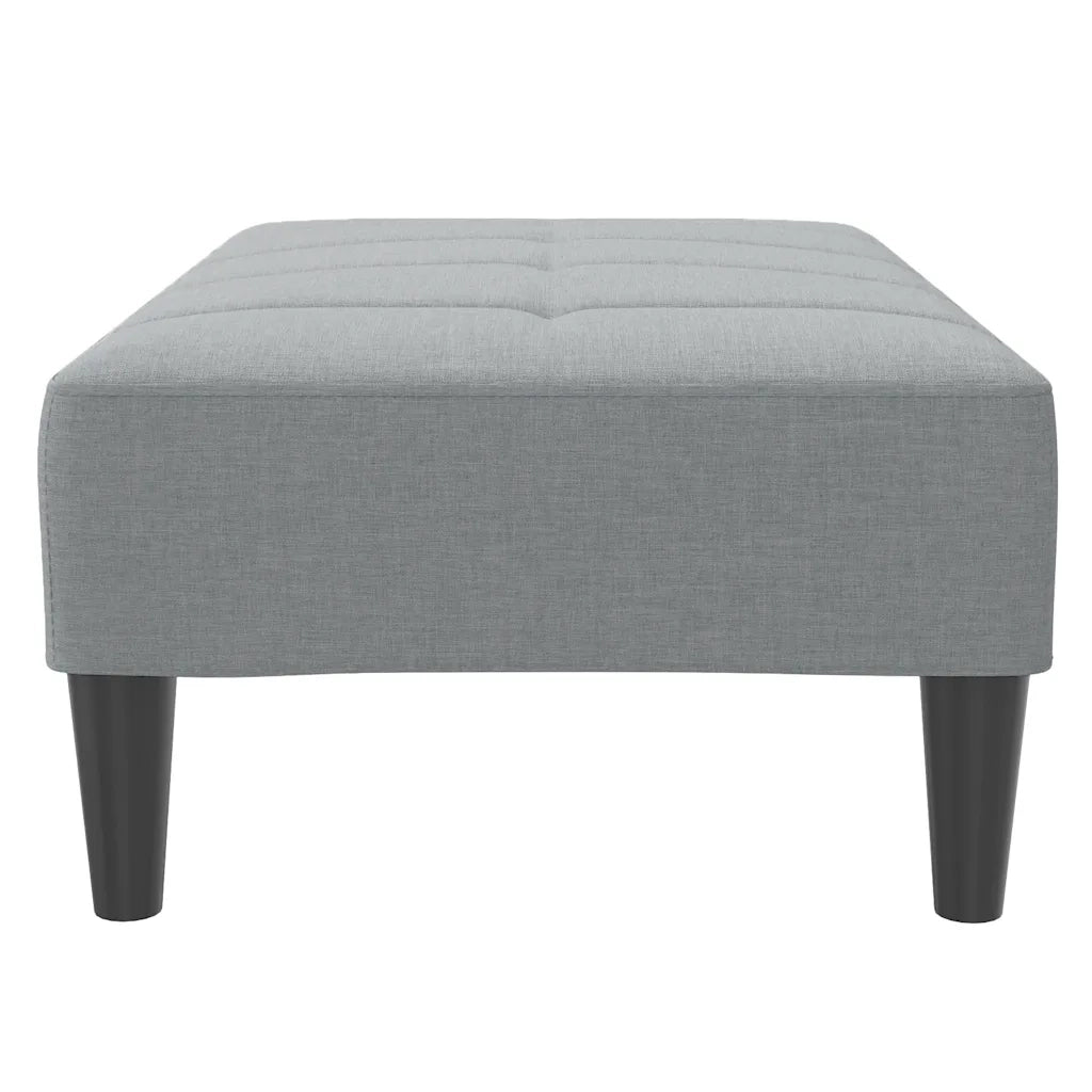 Poggiapiedi Grigio Chiaro 77x55x31 cm in Tessuto