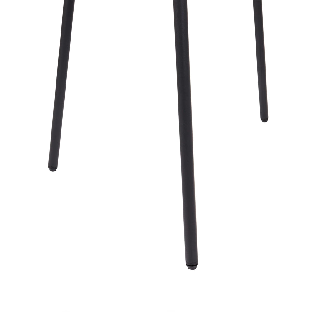 Set di 2 sedie da pranzo in tessuto verde menta imbottito con gambe nere Stile retrò Mobili per il soggiorno