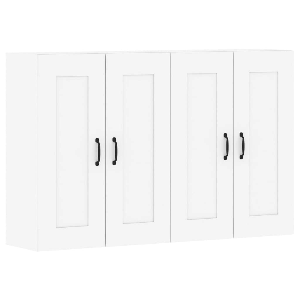 Armadietti a Parete 2 pz Bianchi in Legno Multistratocod mxl 117592