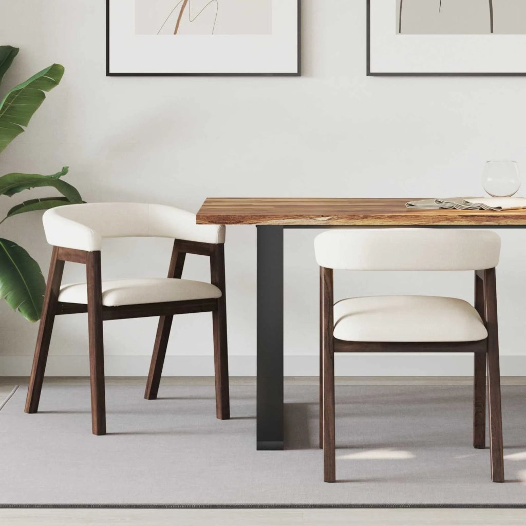 Sedie da pranzo 2 pcs Marrone Chiaro 54 x 57 x 73 cm 42020420