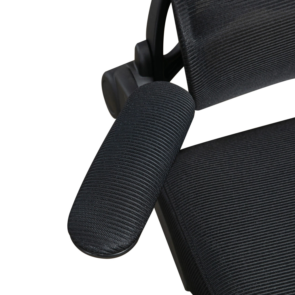 Sedia da Ufficio ad Altezza Regolabile con Inclinazione e Supporto Lombare, 62x58x120-133 cm, Nera