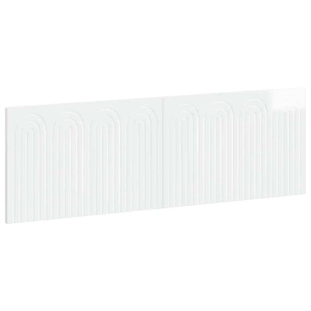 Testiera da Muro ALKMAAR Bianco Lucido Legno ingegnerizzato 896289