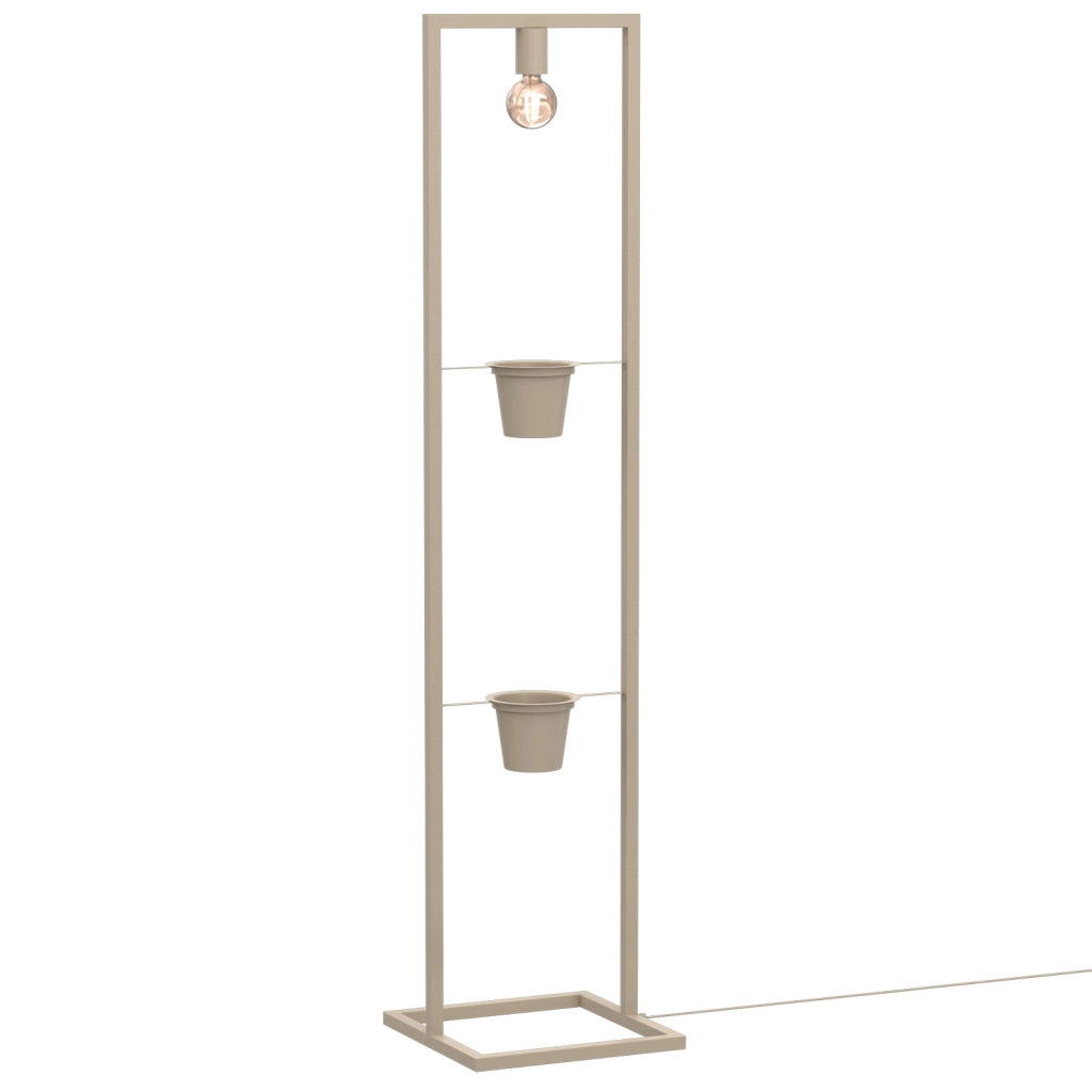 Lampada da terra Flores 1xE27 beige acciaio Luminex