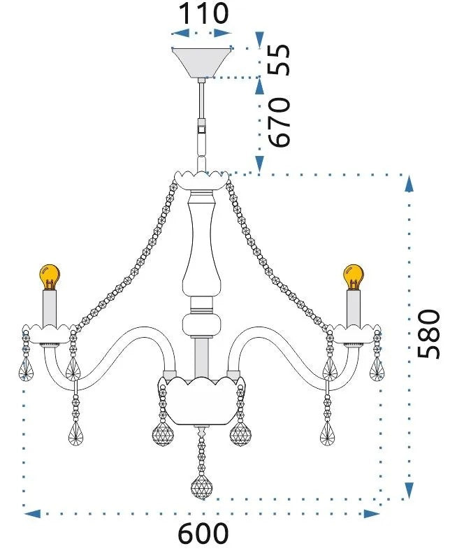 Lampada Di Cristallo Lampadario 300752