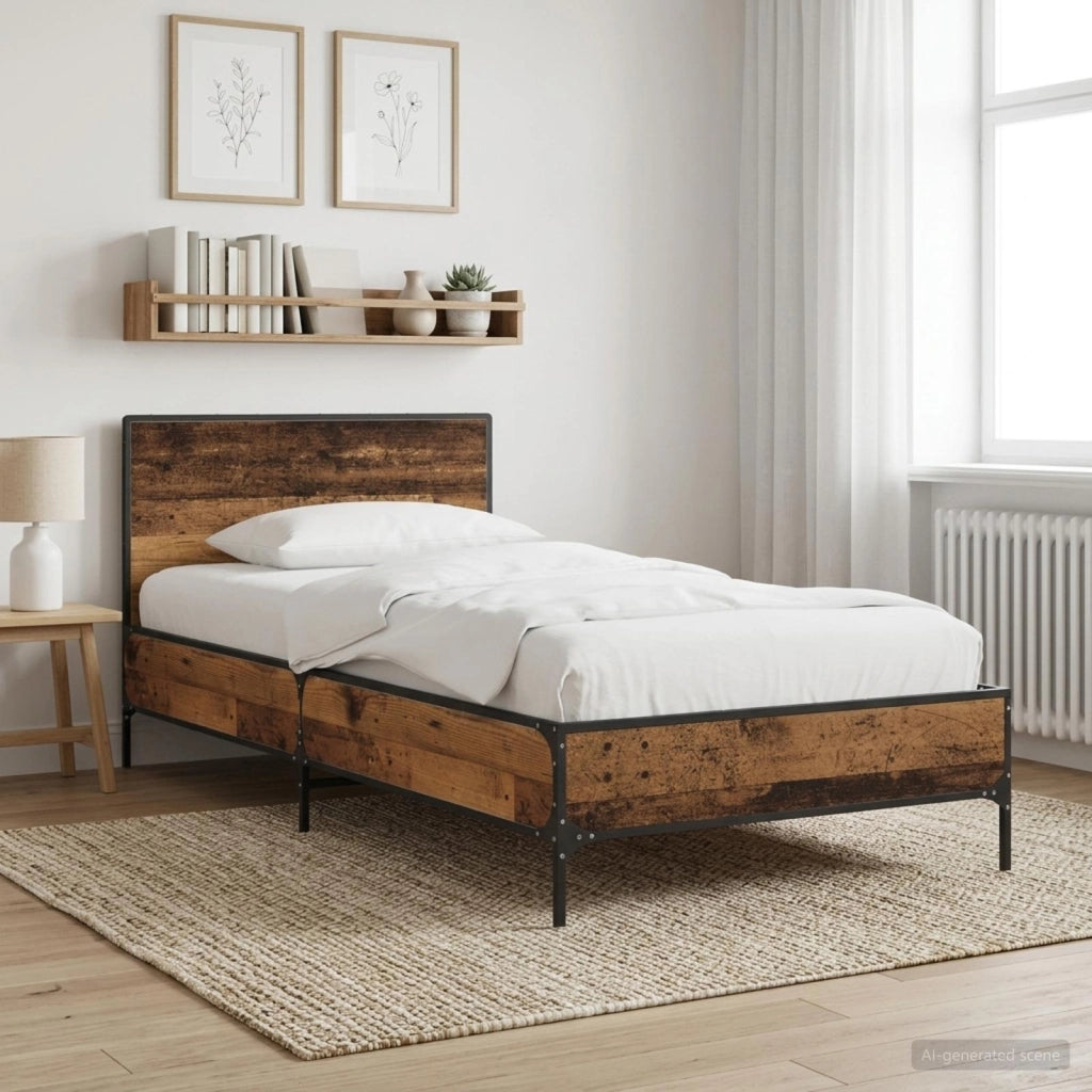 Struttura letto con testata Legno antico 80 x 200 cm 8009109