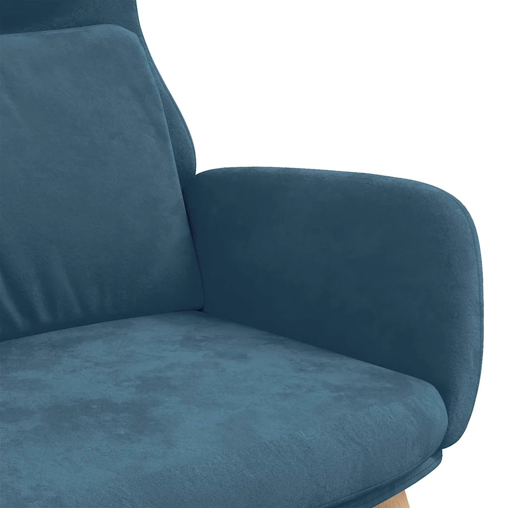 Poltrona Relax-Poltroncina Blu in Velluto 467630