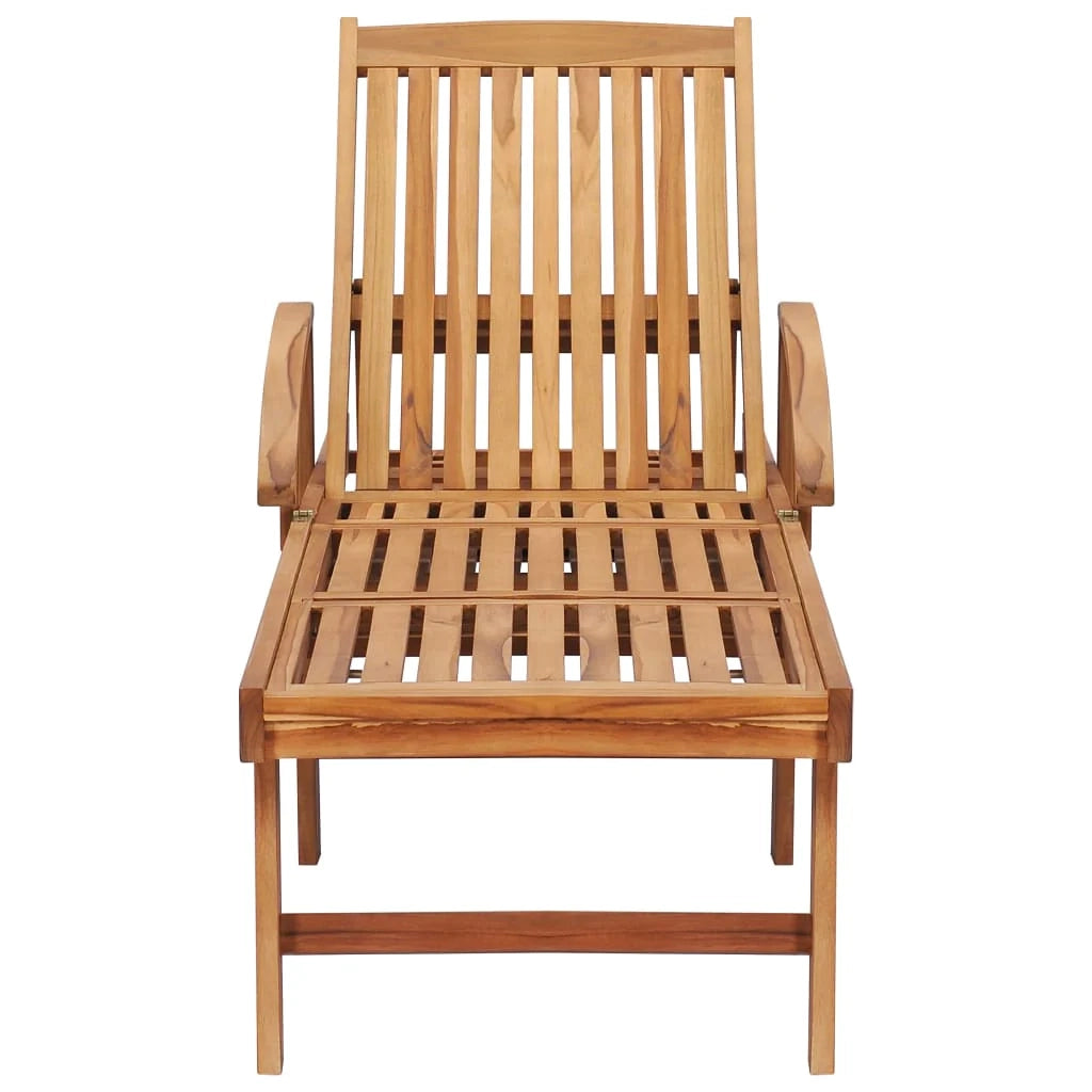 Set di 2 lettini prendisole sedie a sdraio lettini prendisole aiuole da giardino mobili da giardino con tavolo in legno massello di teak 02_0012079