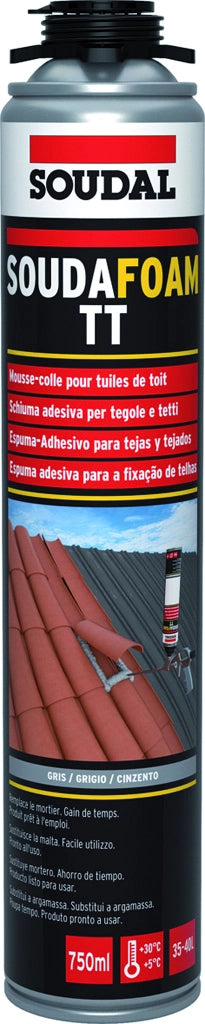 Soudal SCHIUMA POLIURETANICA PER TETTI PER PISTOLA ml. 750 12.00 pz