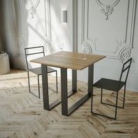 Consolle Allungabile 90-x45-90x80 cm in Nobilitato Marrone