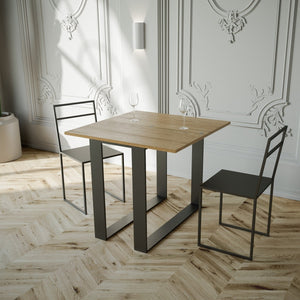 Consolle Allungabile 90-x45-90x80 cm in Nobilitato Marrone