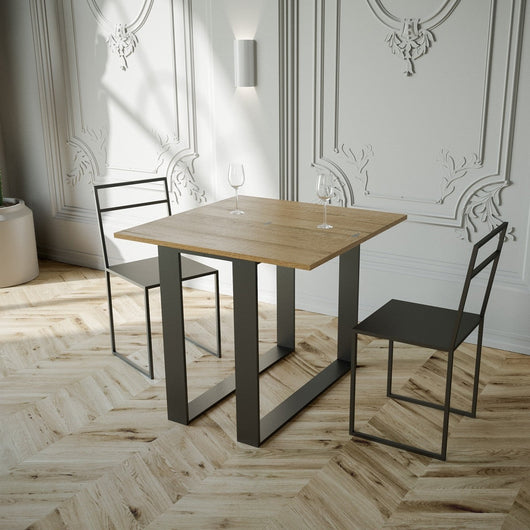 Consolle Allungabile 90-x45-90x80 cm in Nobilitato Marrone