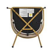 Sedia da Pranzo Moderna con Gambe Inclinati e Piedini Regolabili in PVC Beige e Khaki