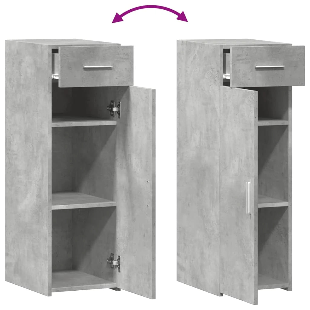 Buffet credenza cassettiera armadio mobile contenitore organizer per cucina soggiorno salotto 30 x 42,5 x 93 cm legno ingegnerizzato grigio 02_0031863