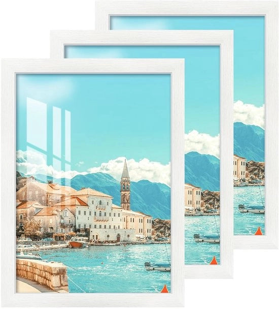 Set di cornici fotografiche leggere e resistenti 30x40 cm - Pacco da 3 - Idonee per parete o tavolo - Progetto moderno - Cornice