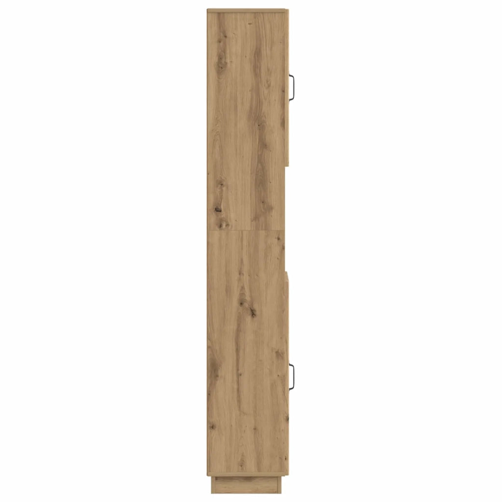 Armadio da Bagno con Ripiano Aperto HOORN Rovere Artigianale 897264