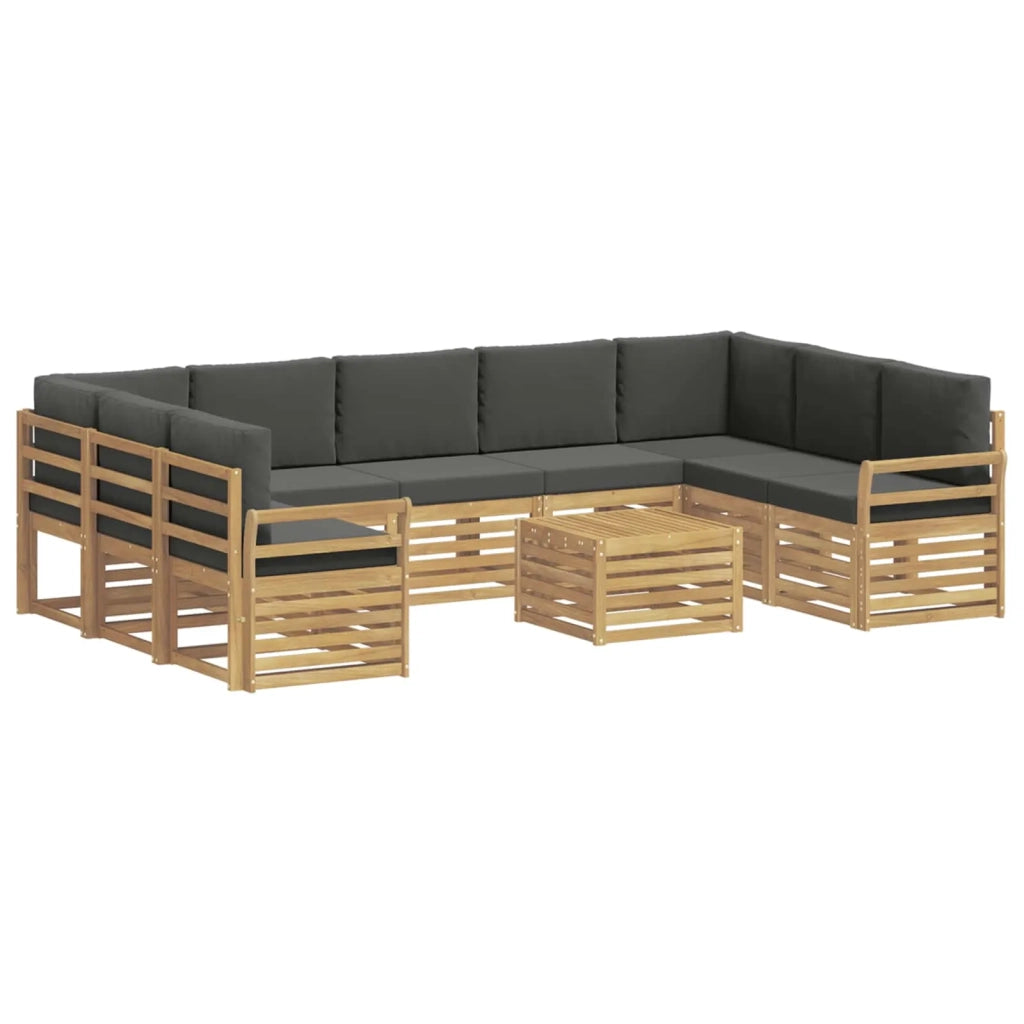 Set di divani da esterno 10 pcs Bianco e Antracite 3392547