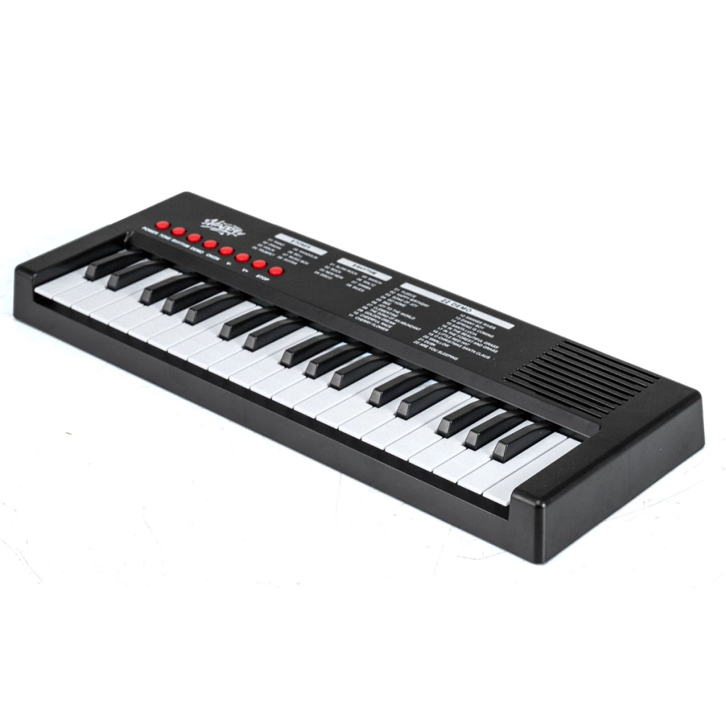 Tastiera pianoforte per bambini elettrica portatile a 37 tasti, Tastiera strumento musicale elettronico educativo Nero-Tastiere elettriche