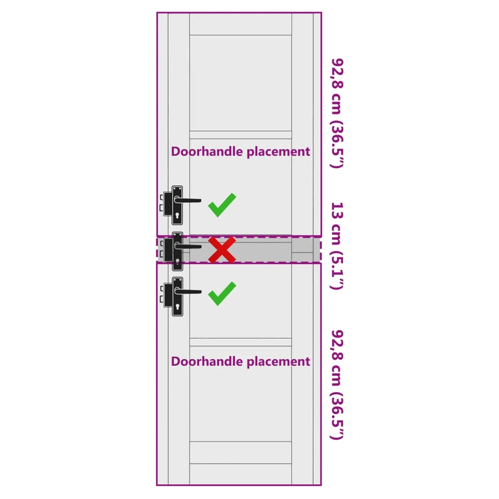 Porta Interna Bianco 61 x 198,5 cm Legno compensato