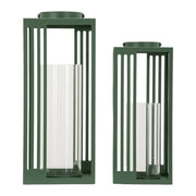 Lanterne Linee Coppia cm 18,3x18,3x43,5-15x15x36,5 (vetro Temperato)