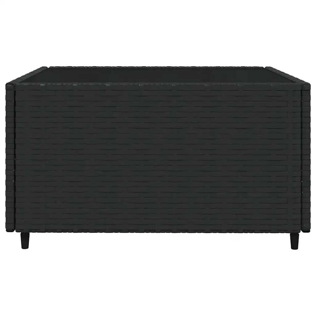 Set Divani da Giardino 3 pz | Set Salotto da Giardino con Cuscini Nero in Polyrattan