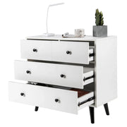 Cassettiera modernista a 4 cassetti 80 x 39,5 x 76 cm design pulito ed efficiente legno ingegnerizzato bianco 20_0011549