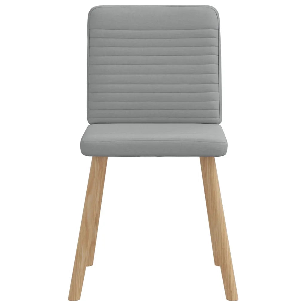 Sedie da Pranzo 4 pz Grigio Chiaro in Tessuto 3315244