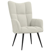 Poltrona Relax Bianco Crema in Velluto cod mxl 6735