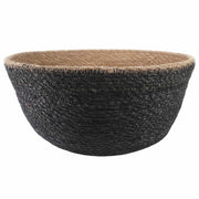 Fioriere | Cassetta per fiori | Vaso da fiori con manici Nero ? 32 x 32 cm 100% Erba marina