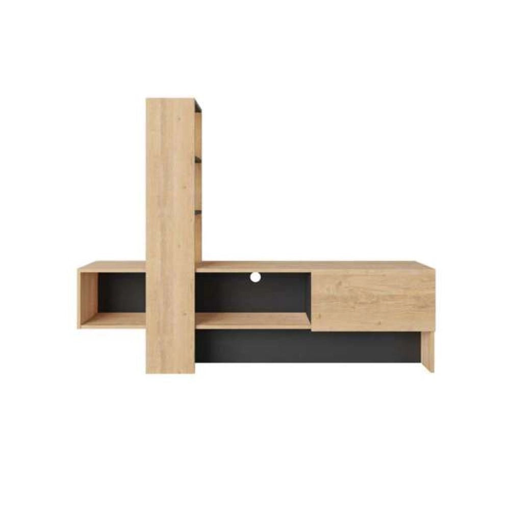 Mobile porta Tv Troya con anta a ribalta 180 cm colore rovere antracite