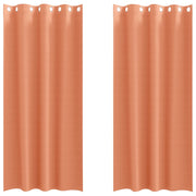 Tende Oscuranti | Tende Blackout con Anelli 2 pz Terracotta 245 x 140 cm
