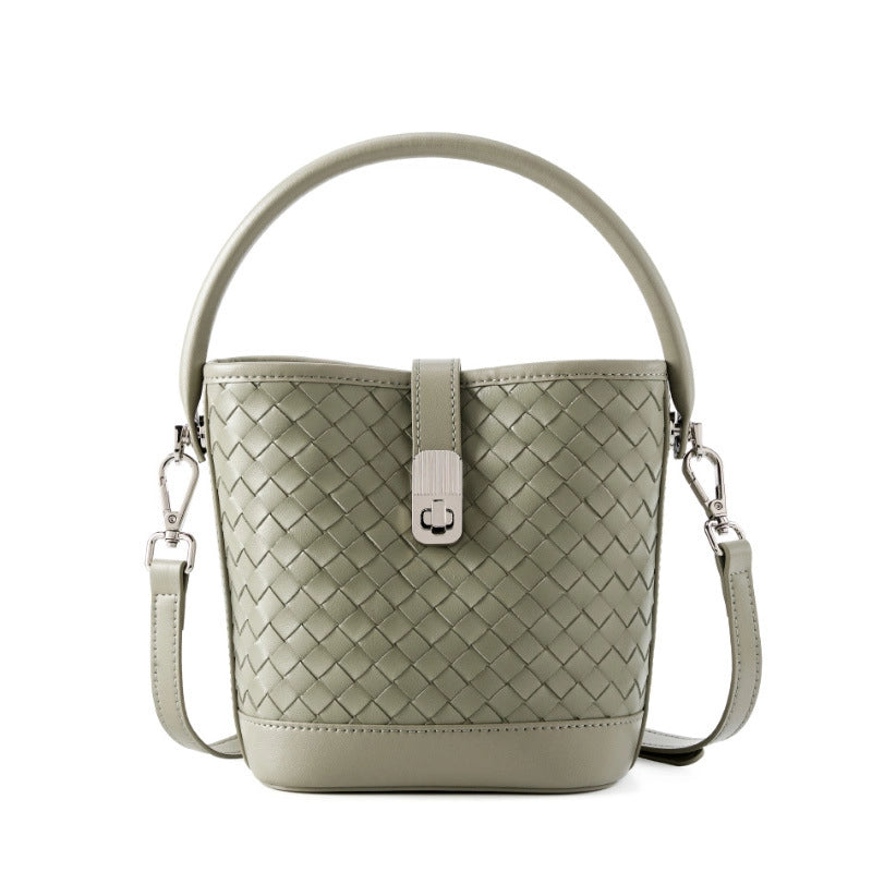 Borsa a tracolla da donna in vera pelle, colore verde.