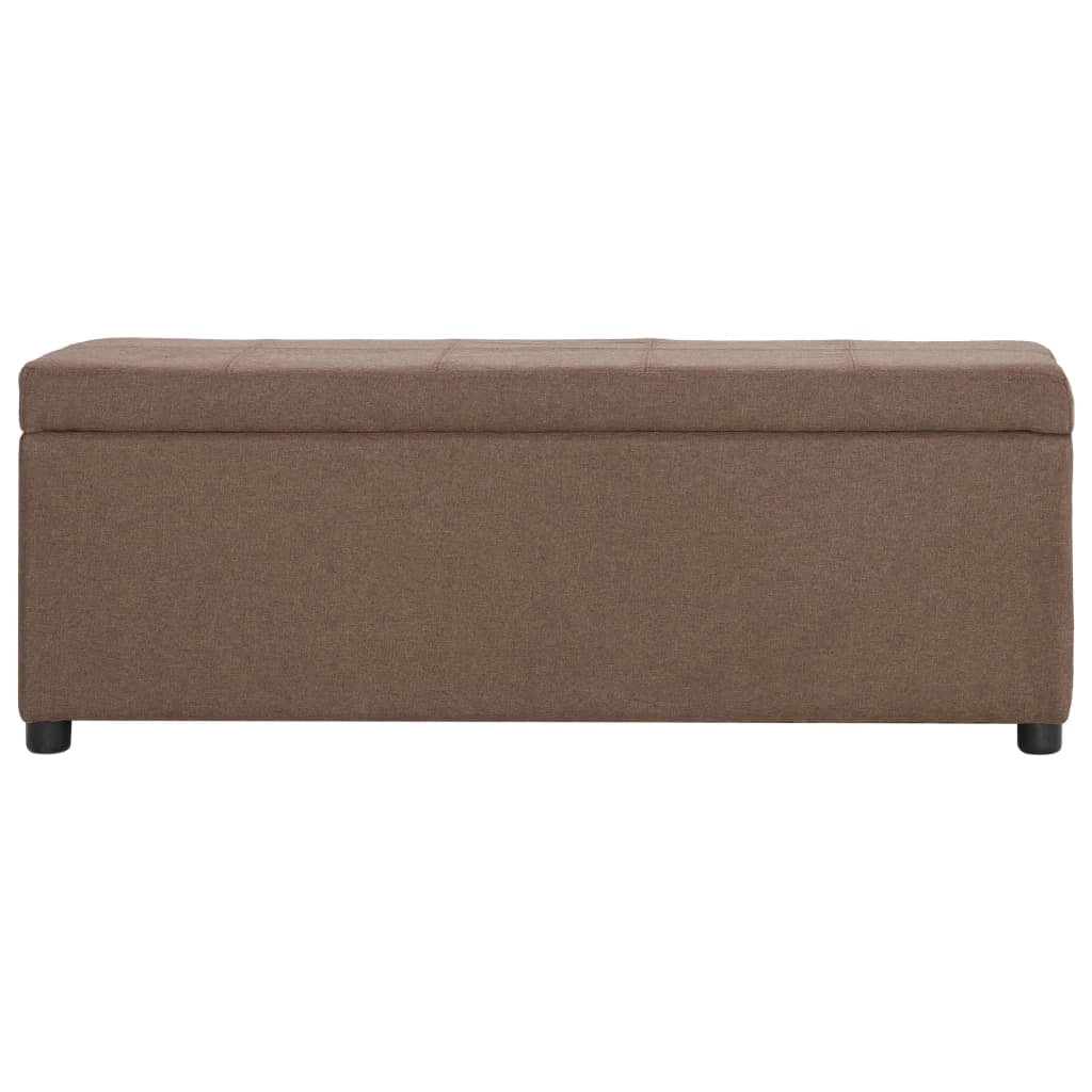 Panca con vano contenitore 116 cm poliestere marrone 02_0010893