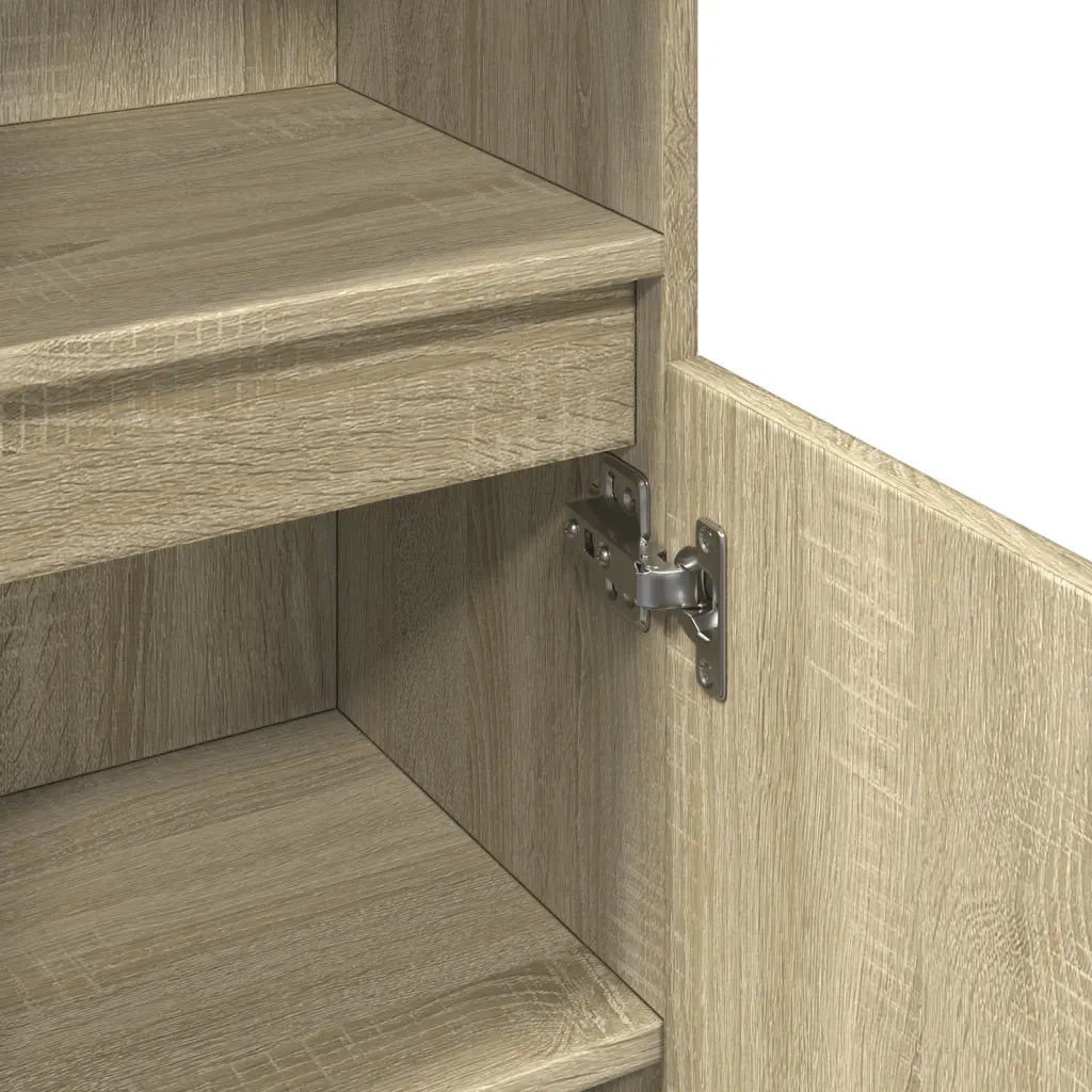 Armadietto da Bagno Rovere Sonoma 30x30x100cm Legno Multistrato 849671