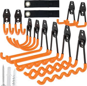 Haken perpendicolari per garage - 10 pezzi di chiodi da parete in acciaio per appendere biciclette e scale Pannello di attrezzi per la parete