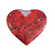 Trade Shop - Pouf Scatola Portaoggetti Puff Poggiapiedi A Forma Di Cuore In Ecopelle Rose -